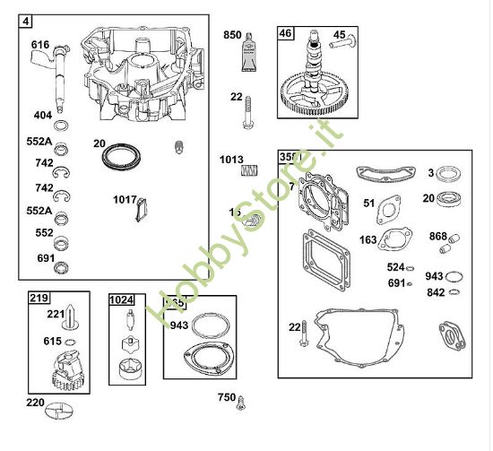 E - COPERTURA CARTER MOTORE/GRUPPO COPPA B&S - 44 €¦ 44N677-0017-B5 brand Stihl